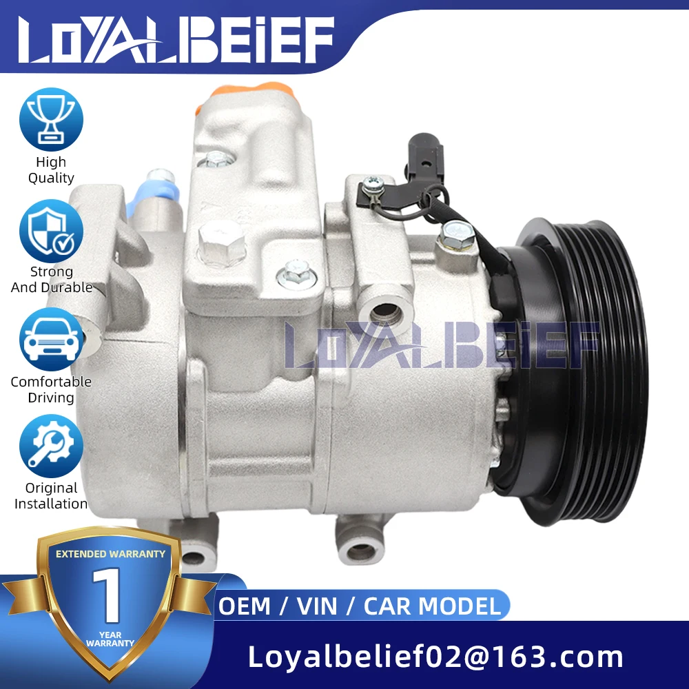 Фото Компрессор кондиционера HS18 для Hyundai Grand Starex H1 H-1 2003-2007 97701-4H200 977014H200 №5