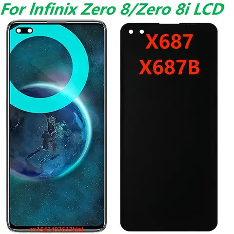 Оригинальный ЖК-дисплей 6,85 дюйма AMOLED для Infinix Zero 8 X687, сменный ЖК-дисплей Infinix Zero 8i X687B