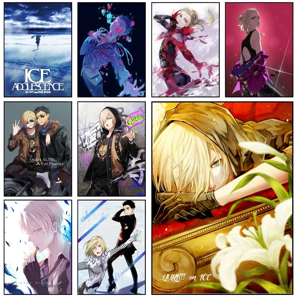 Аниме Юри! Плакат на льду бумажная печать для дома спальни входа бара кафе