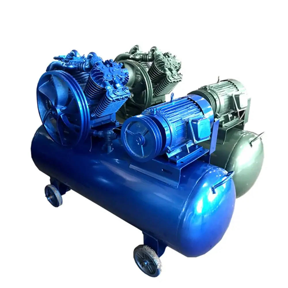 

belt driving double piston high pressure air compressor