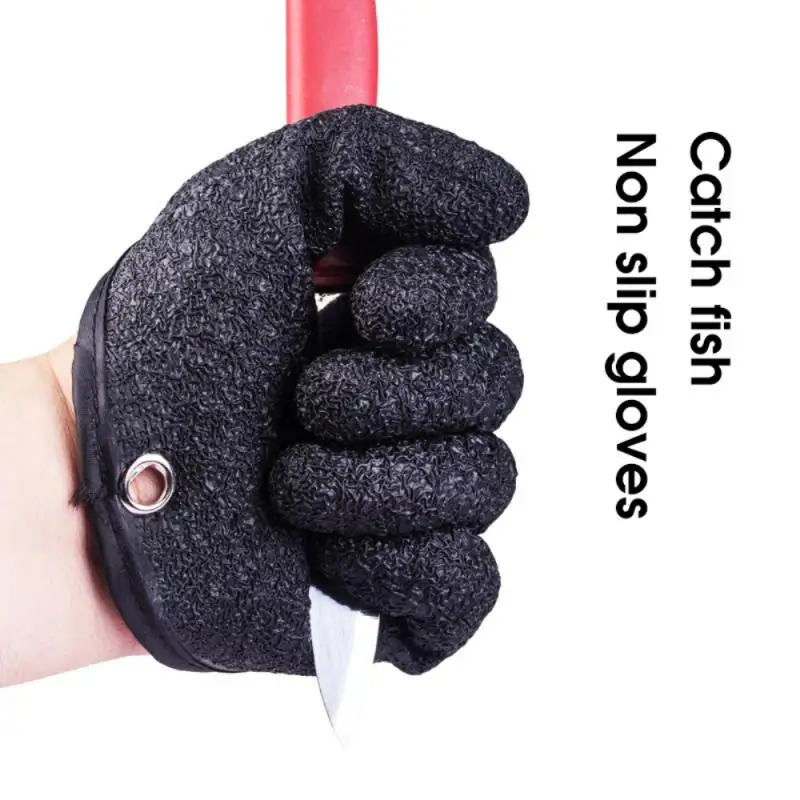 

Easy To Wear Anti-skid Fish Catching Latex Gloves Non-slip Protect Hands Fishing Gear Puncture Proof Fishing Gloves Durable
