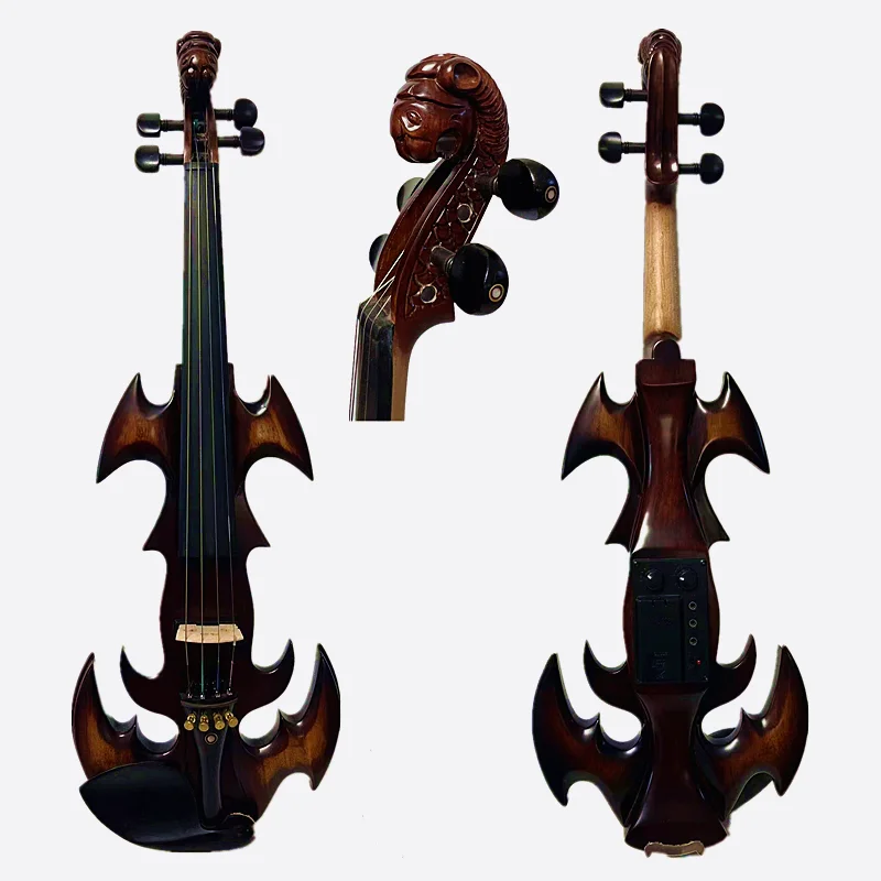 

NEW model crazy -1 SONG carved animal scrolls 4/4 electric violin,solid wood