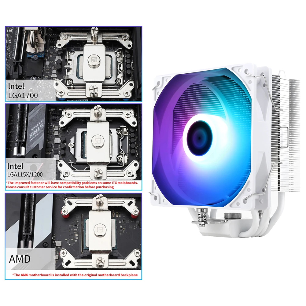 

Радиатор для процессора Thermalright AX120 R SE, радиатор для ЦП с 4 тепловыми трубками, радиатор для ЦП, 4-контактный вентилятор ШИМ, 5 В, 3-контактный ARGB для Intel115x AM5 LGA1700