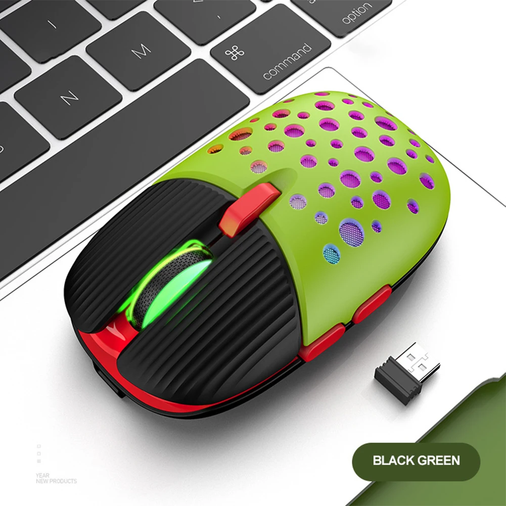 

Мышь аккумуляторная беспроводная Бесшумная игровая, 3200 DPI, светодиодный ГГц