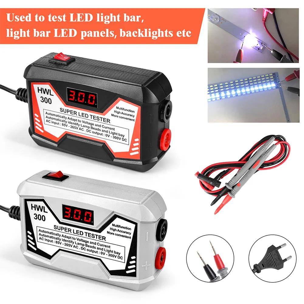 

LED Strips Lamp Beads Testing Tool Light Repairs LED Tester 0-300V Adaptive Voltage LED Light and TV Backlight Tester