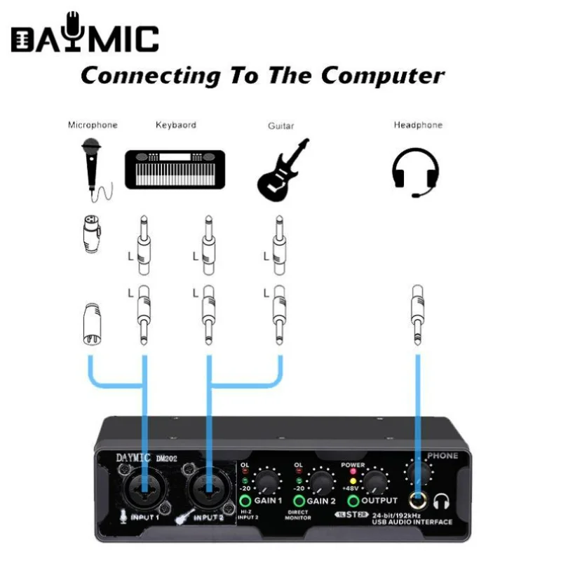 Внешняя звуковая карта микшер 6 35 XLR