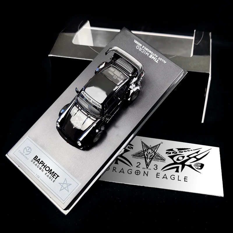 

Модель автомобиля TimeMicro 1:64 RWB964 Baphomet из черного сплава