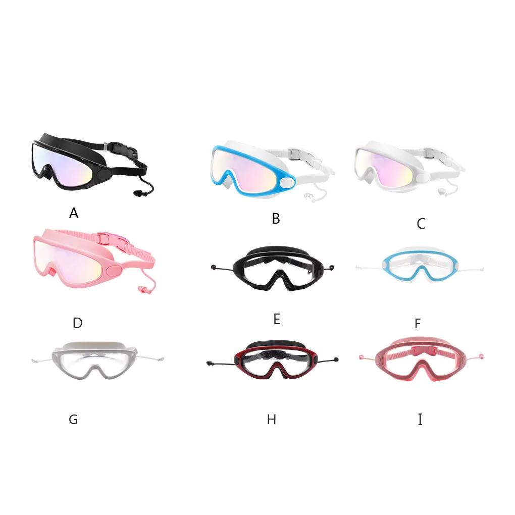 

Children Swimming Adjustable Goggles Pool Fog Proof Waterproof Leakproof Glasses Eyeglasses Accessories Type 1 Black