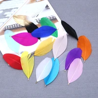 50 pieces a pack of handmade color clip buckle hard floating feather goose feather diy feather handmade jewelry material