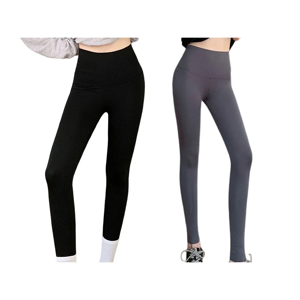 

Women High Waist Elastic Trousers Polyester Sports Pants Leggings