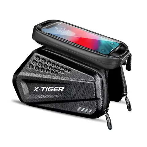 X-TIGER непромокаемая велосипедная Сумка велосипедная Рама сумка чехол для телефона с сенсорным экраном велосипедные сумки MTB велосипедная ве...