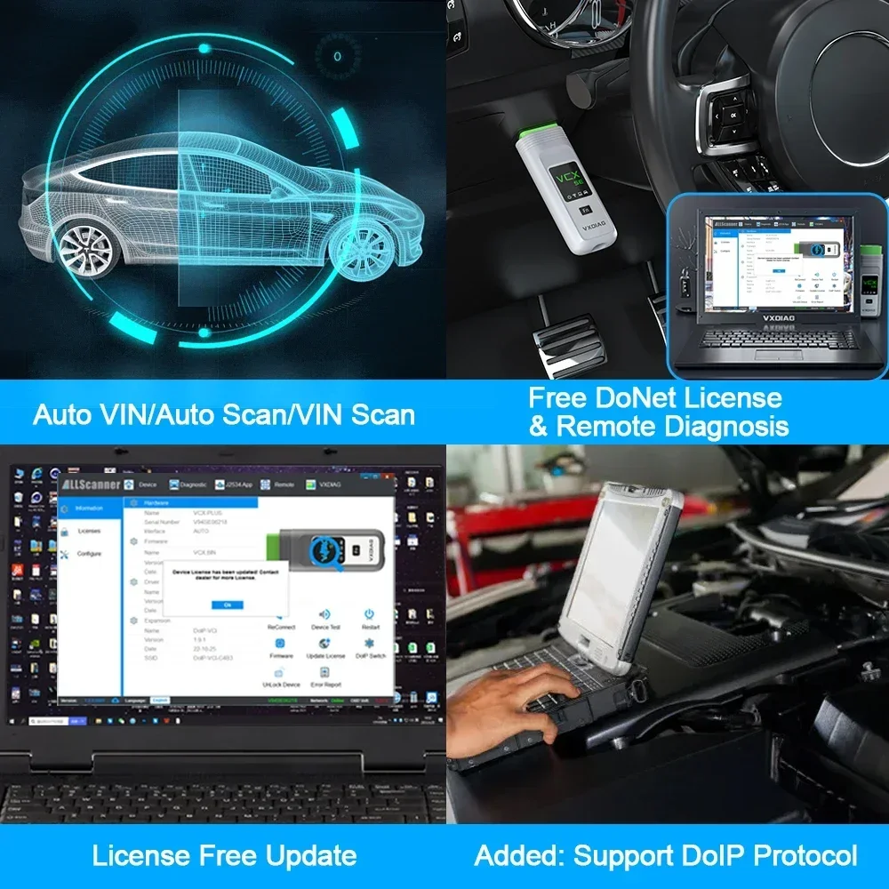 Фото VXDIAG VCX SE для Mercedes Benz Car OBD2 диагностический инструмент MB Star C6 DoIP активный тест все системы диагностика кодирование программирование №4