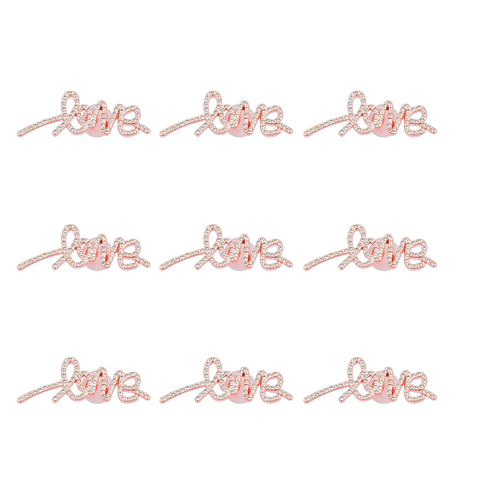 10pcs Love Shoe Charms Accessories Decorations Aolly Croc Jibz Buckle for DIY X-mas Gift CBC71