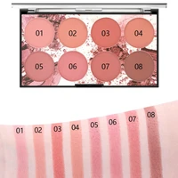 eight color blush powder waterproof smudge proof long lasting multicolor blusher makeup cosmetic blush palette powder makeup