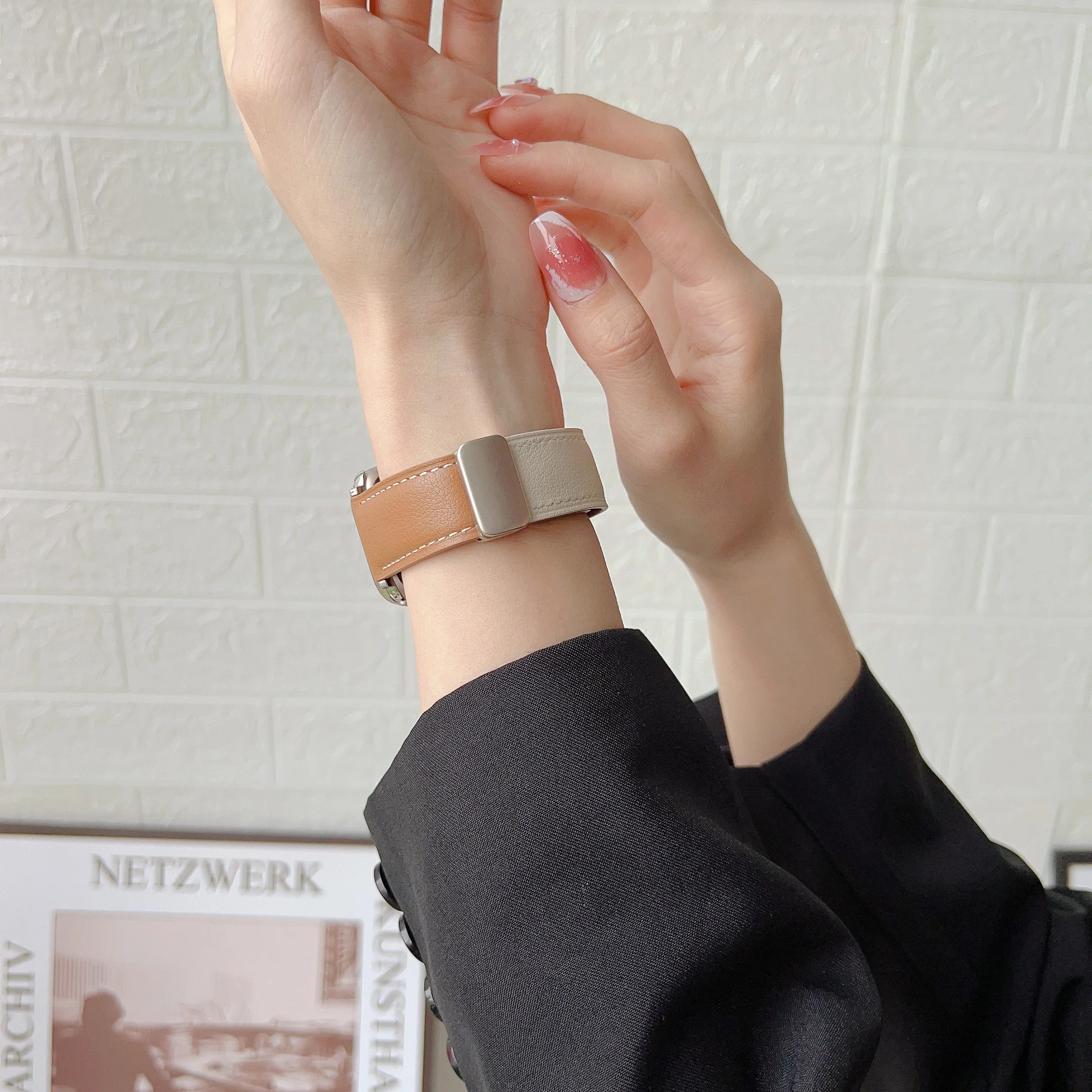 Leather strap For Apple watch band 45mm/41mm 44mm 40mm 49mm 42mm 38mm watchband correa bracelet iWatch ultra series 5 3 SE 6 7 8