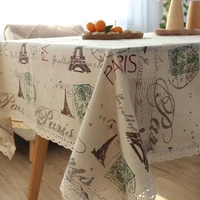 simple cotton and linen quality table cover kitchen tablecloth dining placemats for dinning table 1pcs