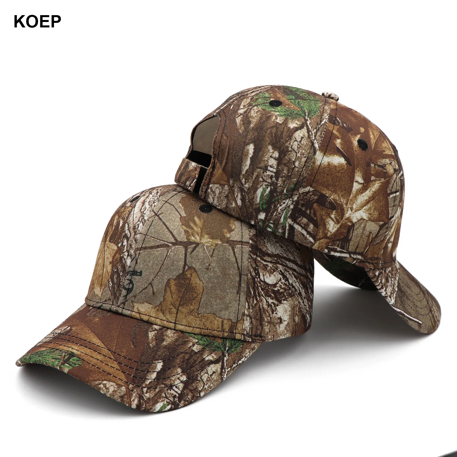 Фото Камуфляжная хлопковая шляпа для папы KOEP Jungle Tree Snapback, кепка для рыбалки на открытом воздухе, биомиметическая камуфляжная шляпа, специально предназначена для охоты №5