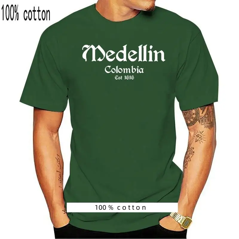 

Medellin Colombia T-Shirt - Pablo Escobar Cartel Men Brand Famous Clothing Cotton Plus Size Make Your Own Shirt