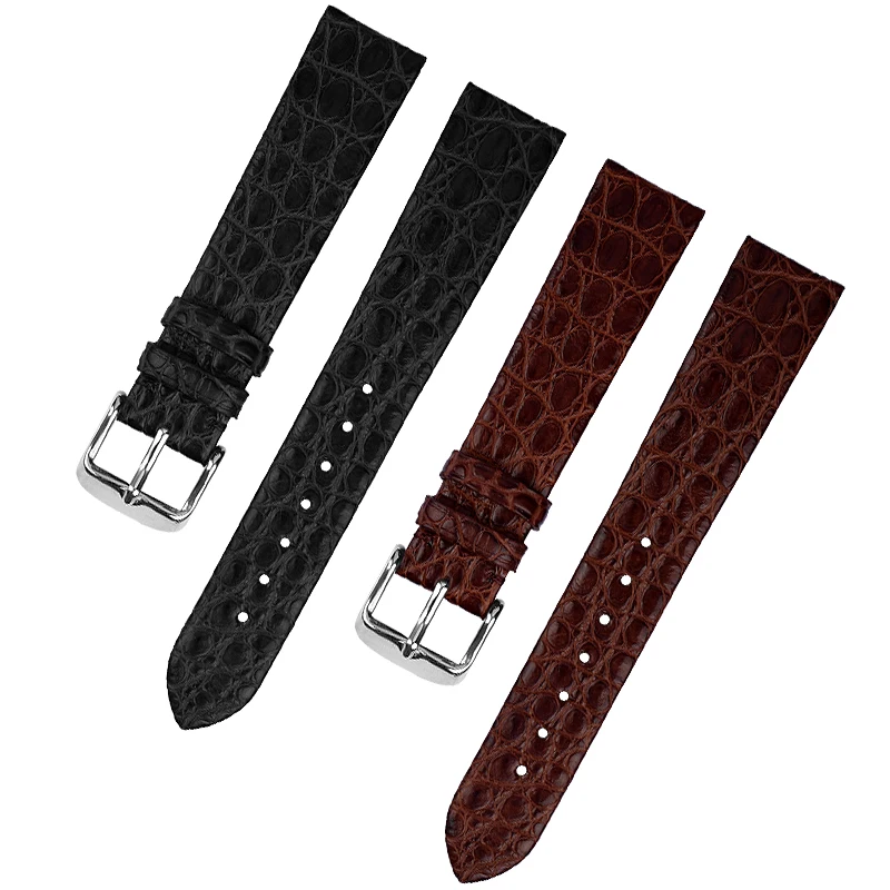 Ultra thin crocodile watch strap crocodile watchband 12 13 14 16 18 19 20 21 22mm watch chain man's woman's wristband pin buckle