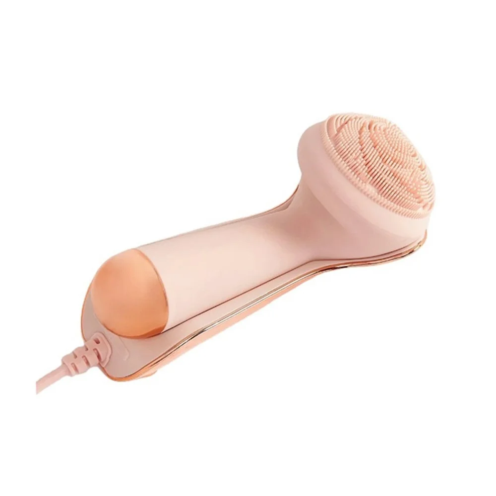 Rechargeable Vibrate Exfoliate Sonic Electric Facial Cleansing Brush Waterproof Face Silicone Massager Brush