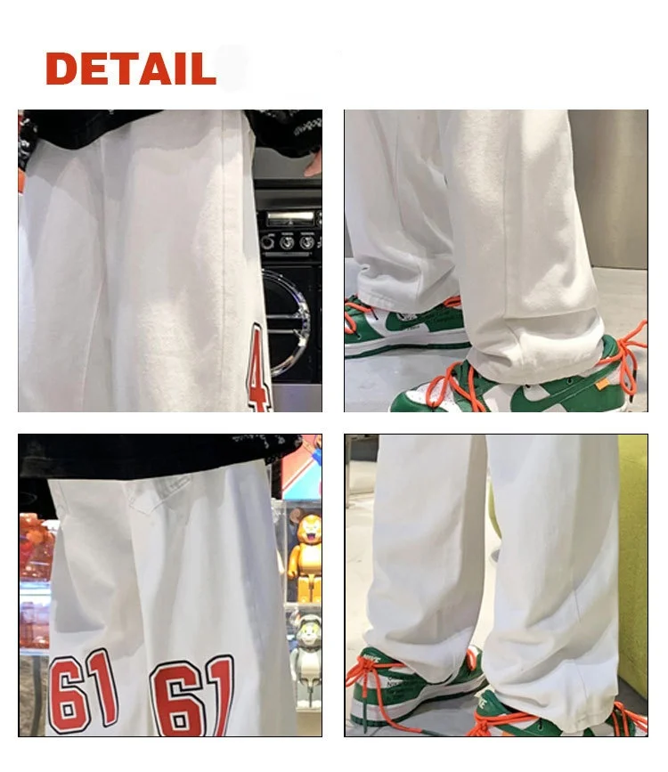 Four Seasons Men's Jeans Digital Printing Straight Casual Pants Fashion Street Y2k Men Jeans Trend Streetwear Men's Ins Hot Sale