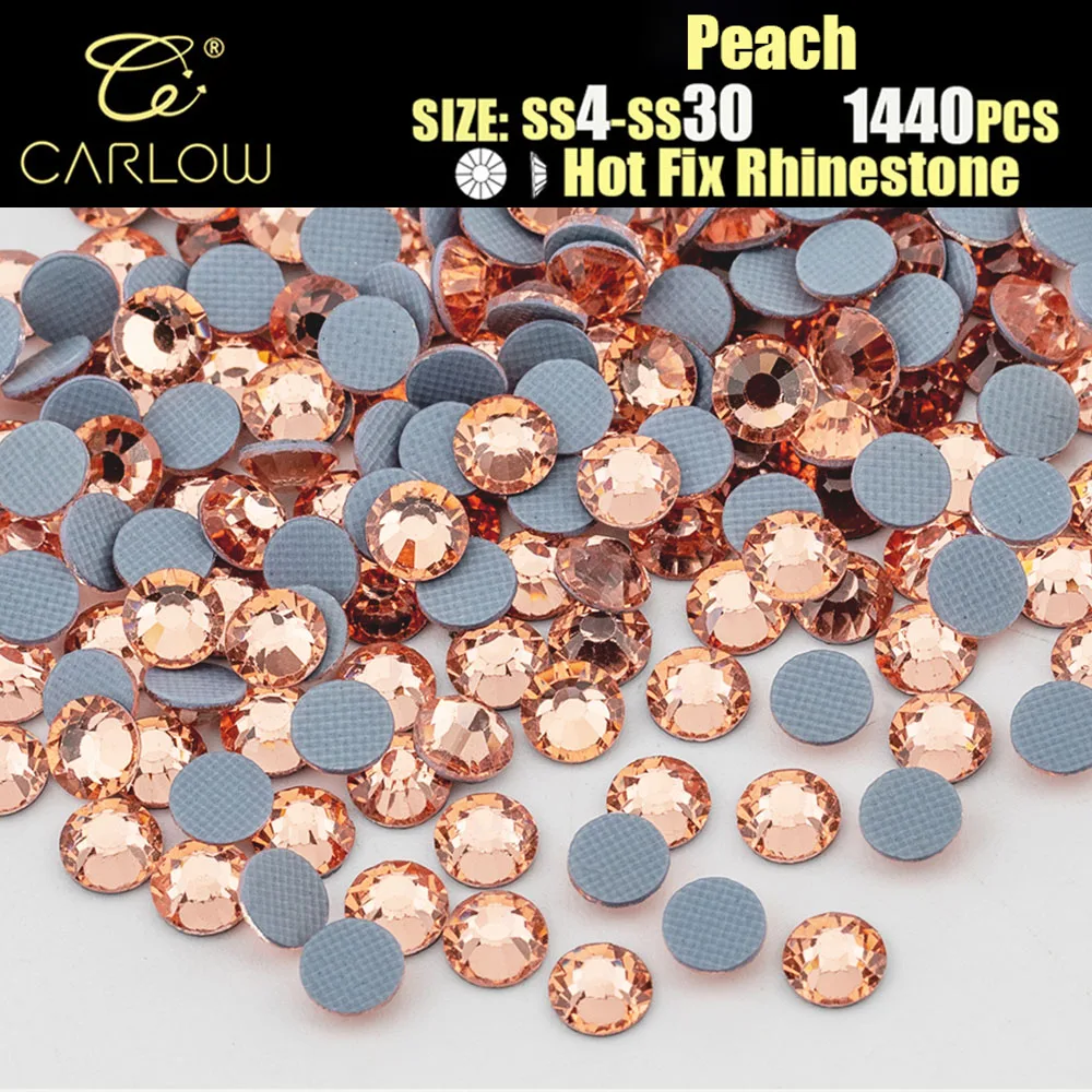 CARLOW AAAAA персиковый цвет Горячая фиксация фотоблестящие высококачественные
