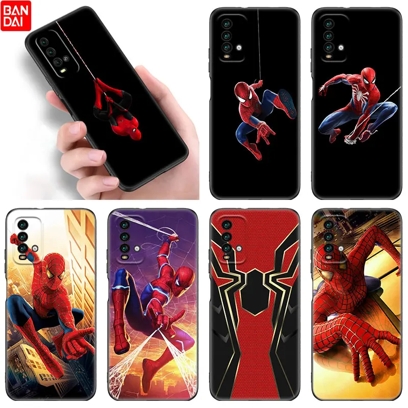 

Hero Spiderman Silicone Phone Case For Xiaomi Redmi Note 11 11S 11T 11E 10 10T 10S 9S 8T 9 8 7 Pro 5G Black Soft Cover