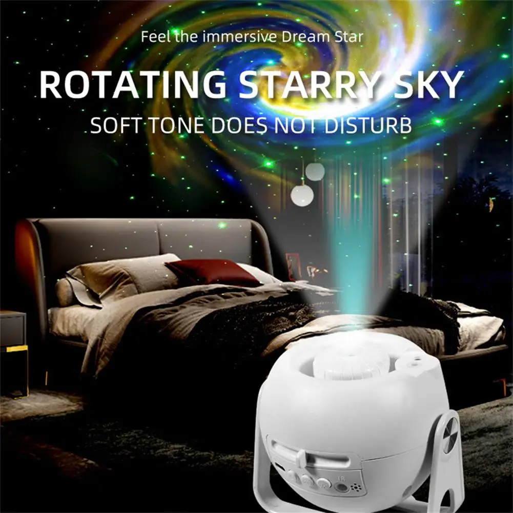 

Led Star Projector With Bluetooth-compatible Speaker Colorful Romantic Rotatable Galaxy Starry Sky Projection Lamp Night Lights