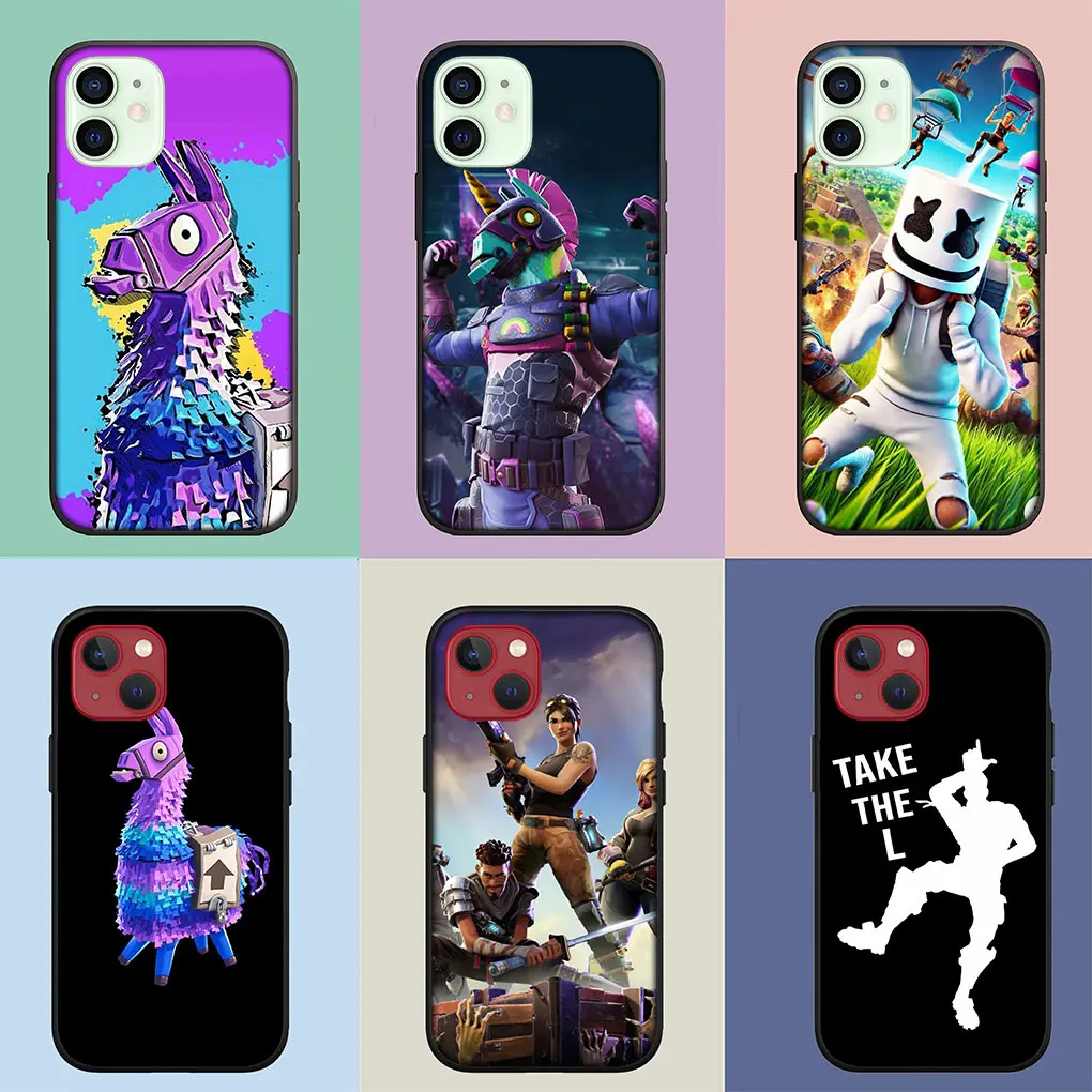 Фото Чехол-накладка для телефона с плакатом F-Fortnites-Wallpaper для Apple iPhone 16 11 Pro XS Max X XR 6 7 8 6S Plus + SE 2022 8+ Мягкий корпус №5