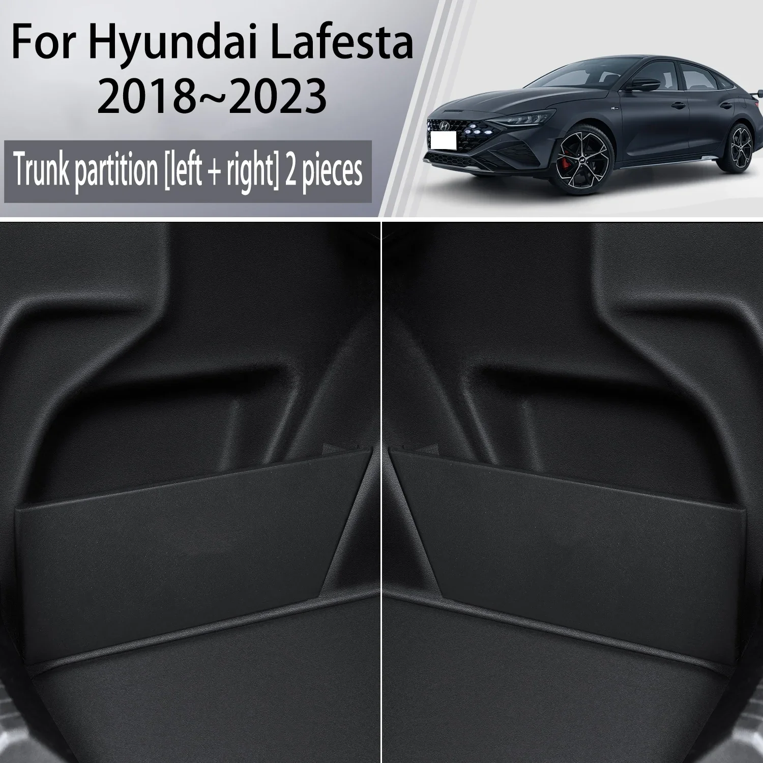 

Для Hyundai Lafesta SQ 2018 ~ 2025 2023 Обновление автомобиля, перегородка для хранения багажника, многофункциональный ящик для хранения, аксессуары для салона автомобиля