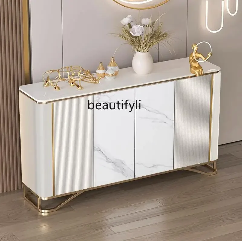 Доступный роскошный стильный входной шкаф из массива дерева шкафчик для