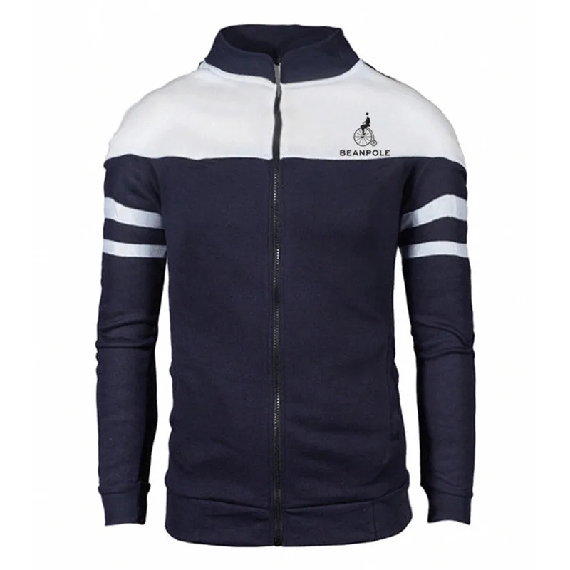 

Мужская Трикотажная бейсбольная форма Beanpole, Корейская куртка в полоску с воротником-стойкой и длинными рукавами реглан, блокировка цвета