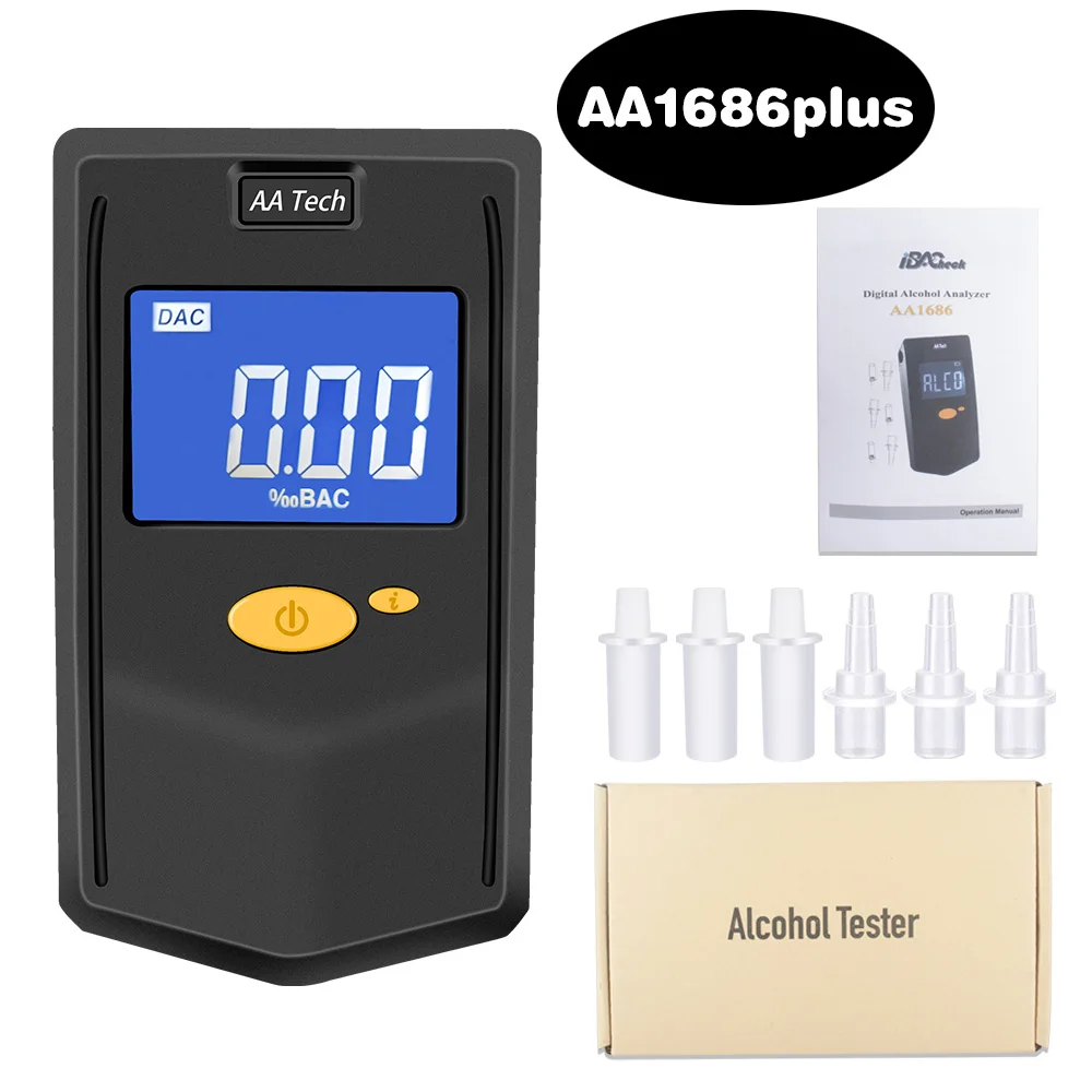 

Professional-Grade Accuracy Breath Alcohol Tester, USB Rechargeable Portable Breath Alcohol Tester with Backlight LCD Display