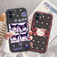 japan anime hello kitty funda phone case for iphone 11 13 12 pro max 12 13 mini x xr xs max se 2020 7 8 6s plus celular soft
