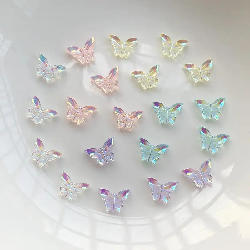

50 шт./партия, серьги-бабочки с кристаллами