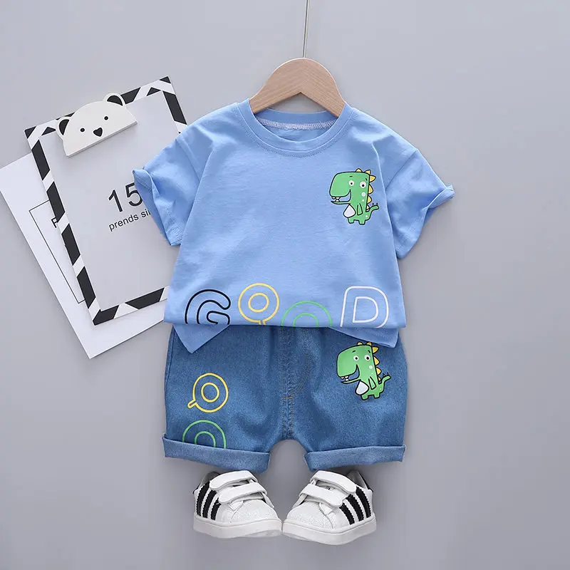 

Summer Baby Clothes Suit Children Boys Dinosaur Suit T Shirt Shorts 2Pcs/sets Toddler Fashion Clothing Infant Kids Tracksuits