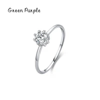 green purple 925 sterling silver shining exquisite classic zircon finger ring for women promise ring fine jewelry wedding gift