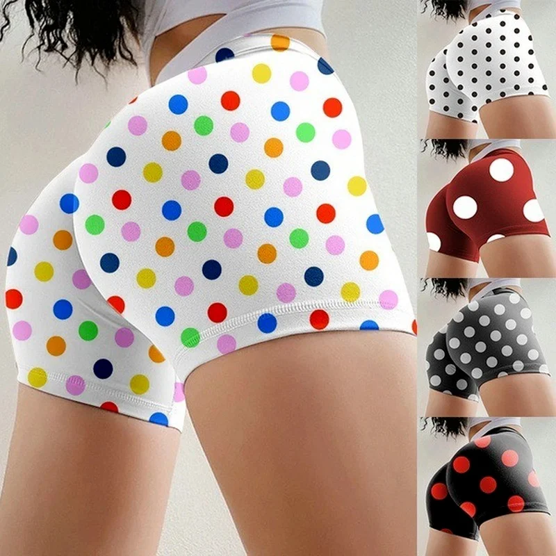 

Women's Summer Shorts 2022 Fashion Sexy Slim High Waist Polka Dotted Short Pants Breathable Slim Shorts For Females Gym Fitness