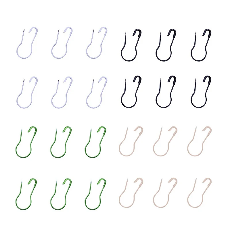 

100pcs Metal Pins Safety Pin Gourd Shape Mix Color Crafts Knitting Cross Stitch Holder DIY Marker Tag Clips Sewing Accessories