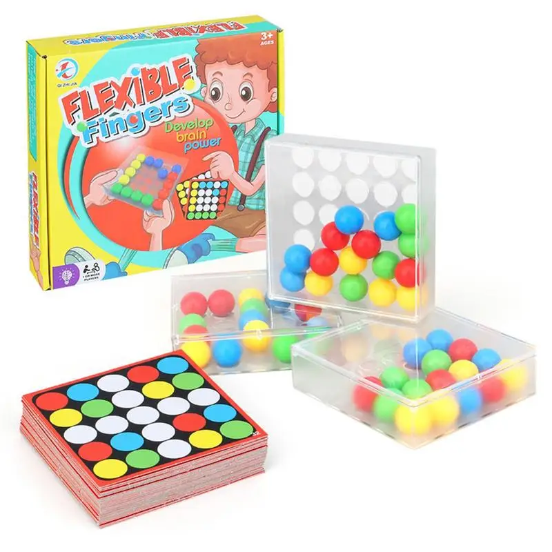 

Montessori Puzzle Toy Flexible Finger Board Games Finger Rolling Ball Game Toy Table Games Toy Chessboard Finger Rolling Game