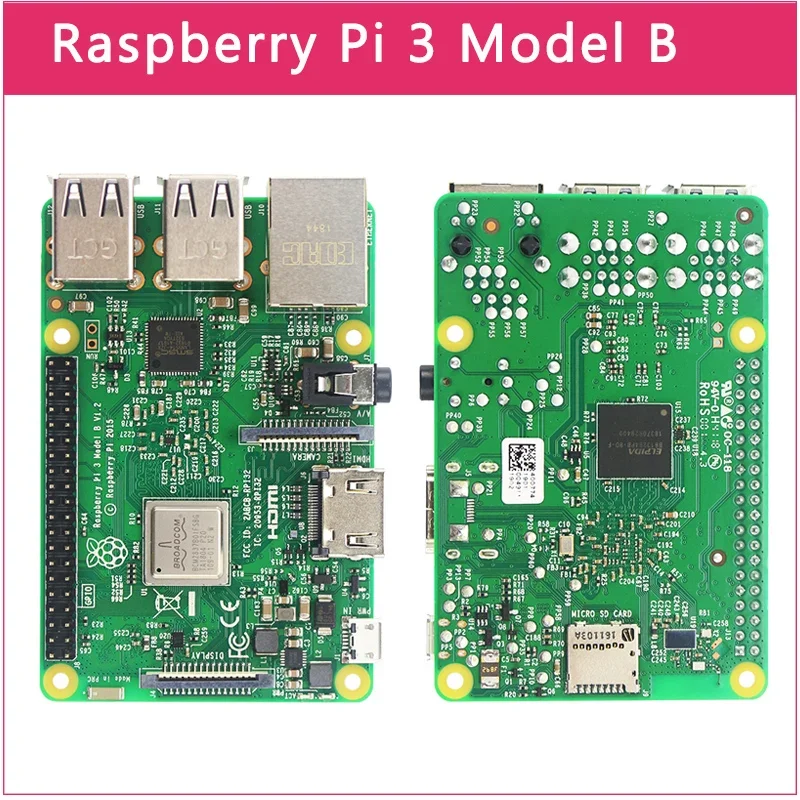 Фото Макетная плата Raspberry 3 Model B, 64-битный четырехъядерный процессор ARM Cortex-A53 1,4 ГГц с Wi-Fi и Bluetooth №2