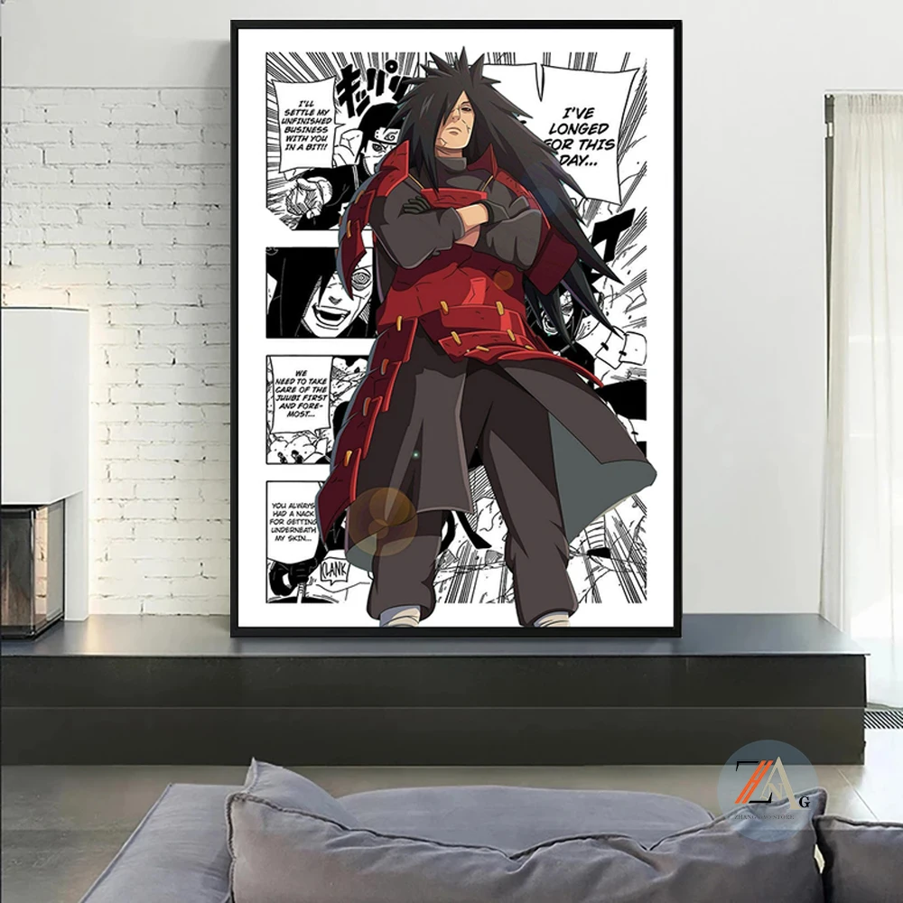 Картина на холсте с рисунком из искусственного аниме Наруто Итати |