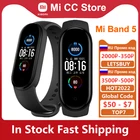 Оригинальный спортивный браслет Xiaomi Mi Band 5, фитнес-трекер с пульсометром, совместимый с Bluetooth Смарт-браслет с AMOLED экраном