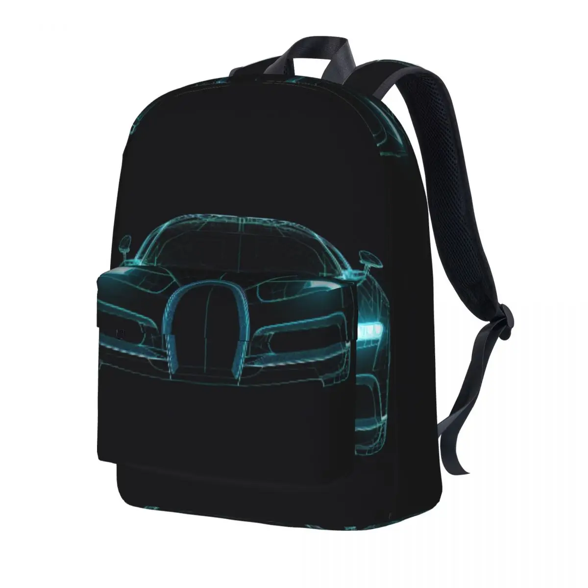 

Спортивный рюкзак с машинкой, неоновые художественные мужские рюкзаки из полиэстера в уличном стиле, большие крутые школьные сумки, рюкзак