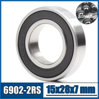6902 hybrid ceramic bearing 15x28x7 mm abec 1 1pc bicycle bottom brackets spares 6902rs si3n4 ball bearings for dt swiss 350