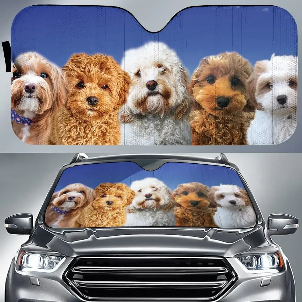 Прекрасный солнцезащитный козырек с голубым узором для влюбленных собак