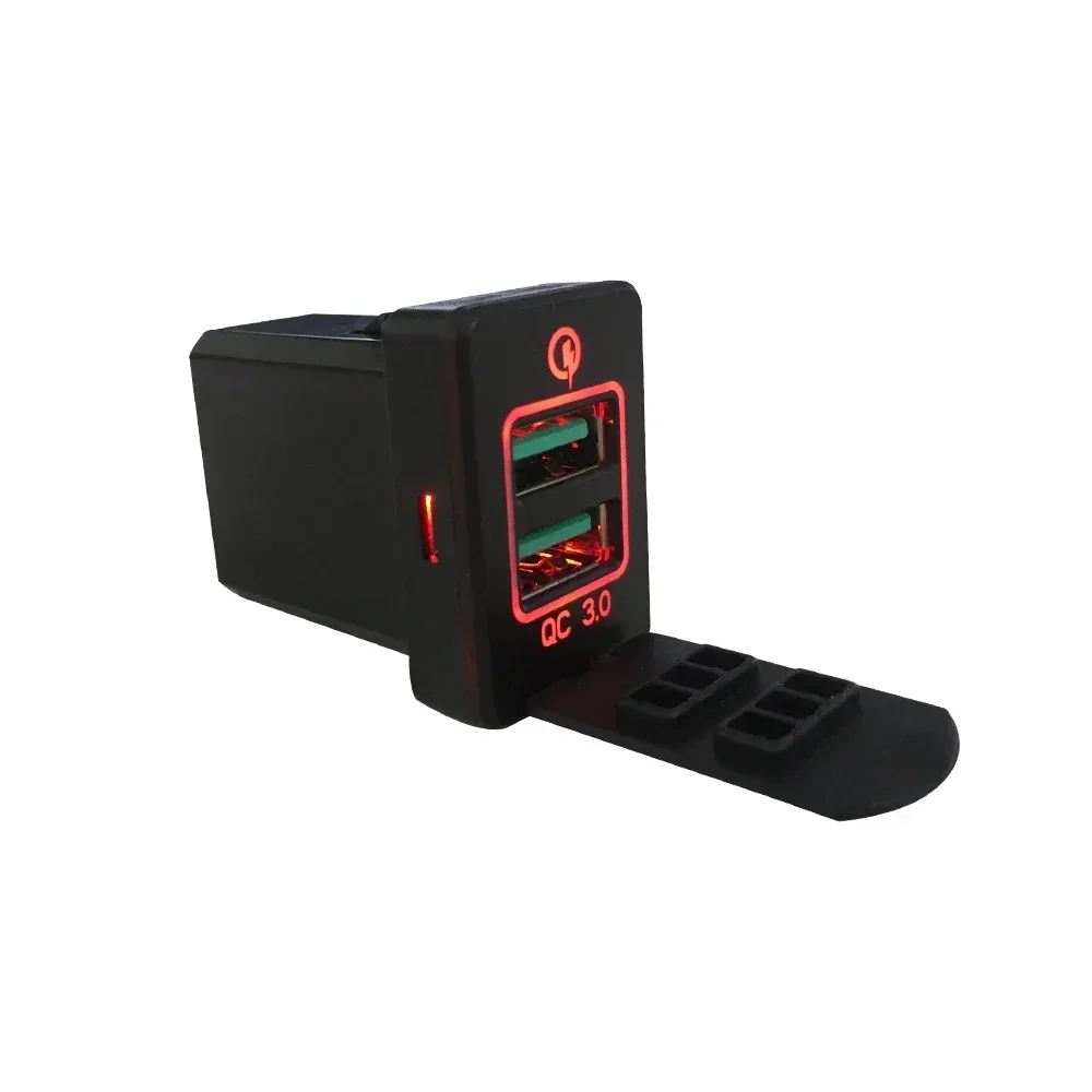 Двойной USB-разъем QC3.0, адаптер быстрой зарядки, автомобильное зарядное устройство, Зарядка телефона для Mitsubishi Outlander 3 2018 ASX Pajero Sport Xpander