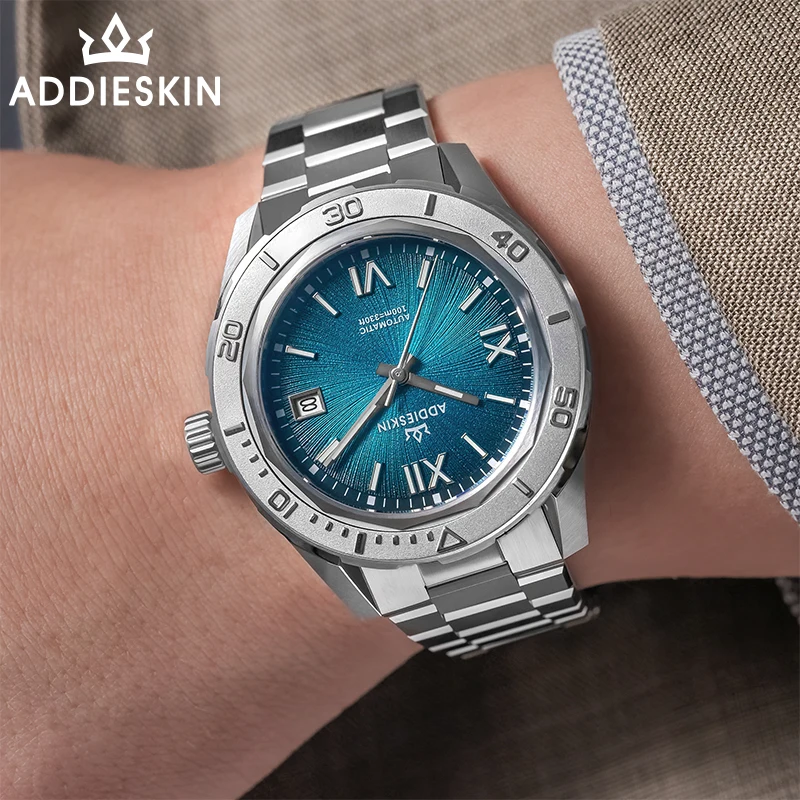 Фото AddiesKin reloj hombre K002 часы для мужчин 100 м дайверское сапфировое стекло BGW9 светящийся японский механизм 9015 механические автоматические часы №1