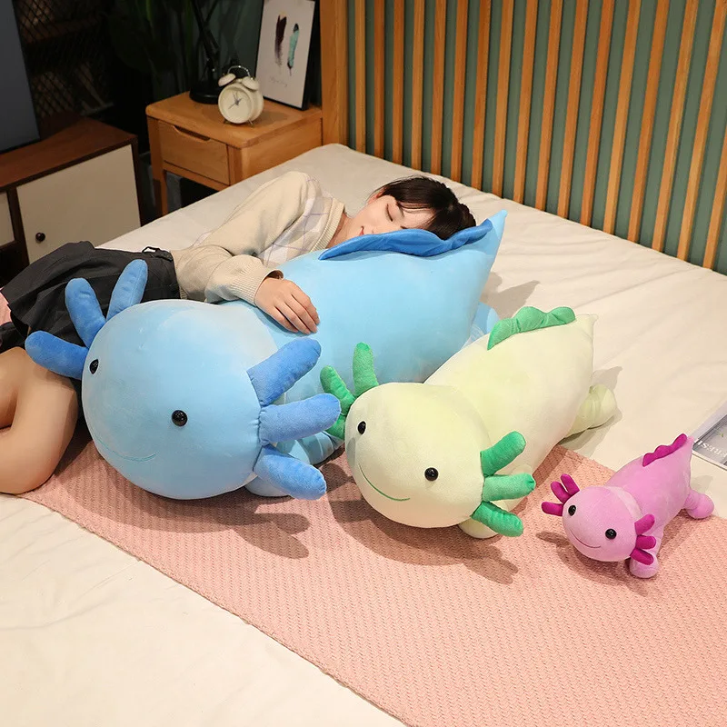 Axolotl плюшевая игрушка 30-90 см мультяшное милое животное мягкая кукла длинная