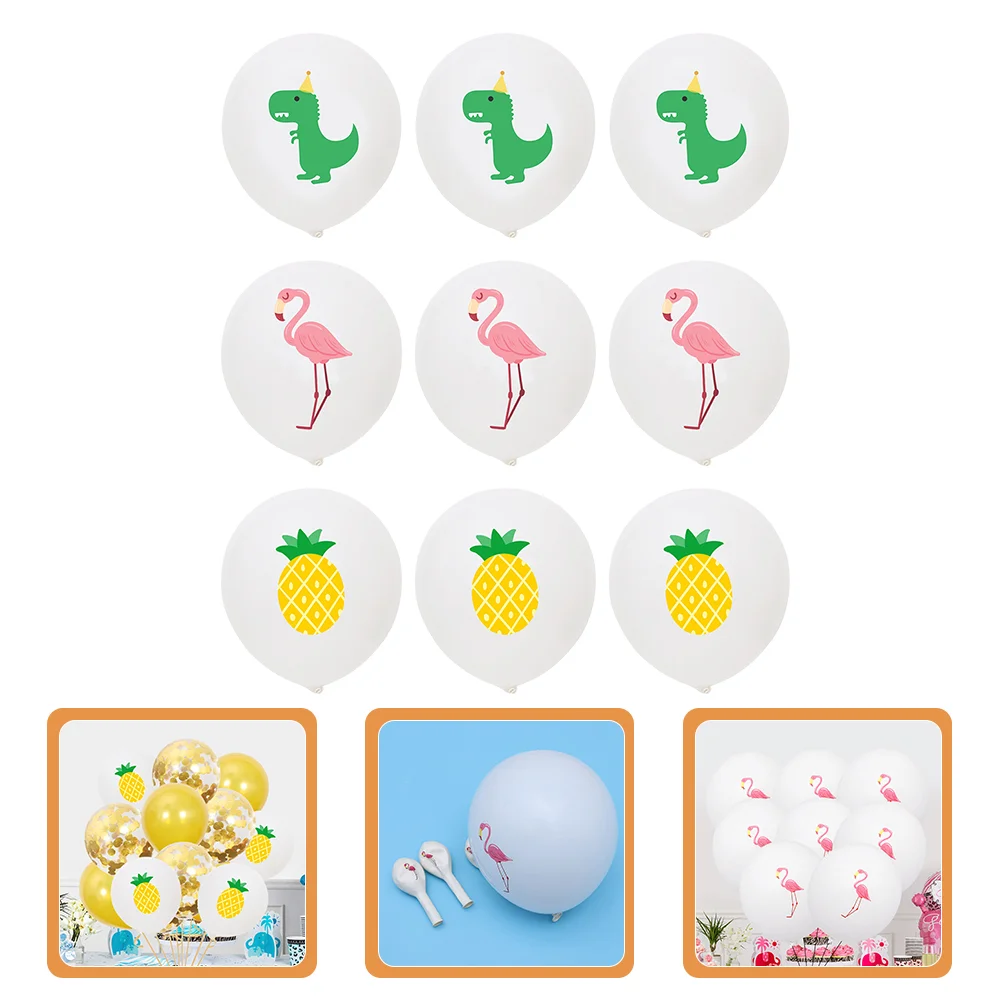 

30pcs Latex Balloons Classical Colorful Hawaii Party Round Balloons Pineapple Balloons Birthday Balloons Birthday Party Favors